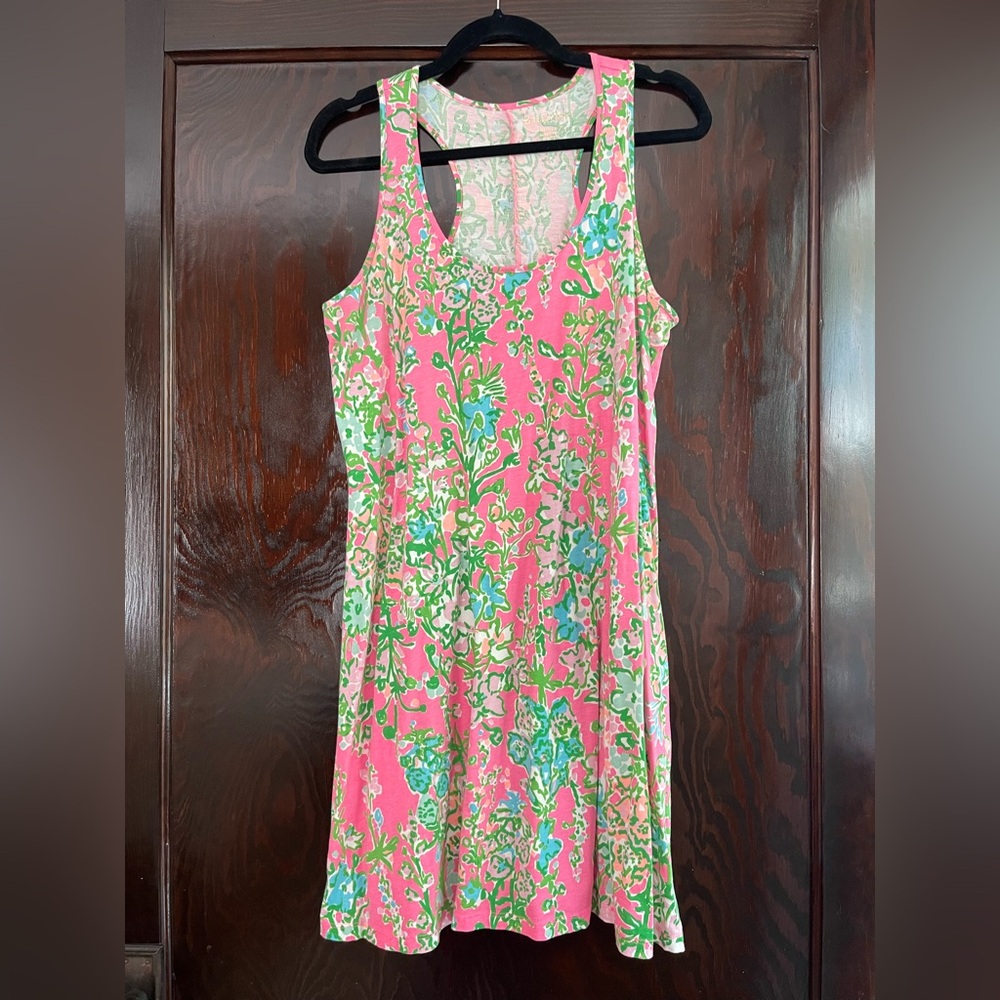Lilly Pulitzer Melle Dress | Southern Charm Flamingo | Size Large